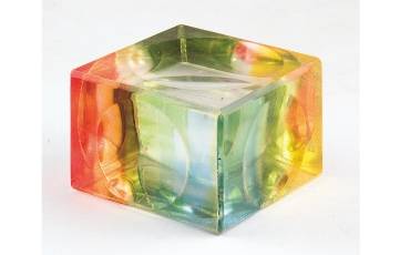 Paper Weight Acrylic Sheet Rainbow Color Engraved Design No 4 5x5x3 CM Paper Weight Acrylic Sheet Rainbow Color Engraved Design No 4 5x5x3 CM