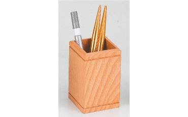 PEN/PENCIL HOLDER T-12 WOODEN SMALL SQUARE 10X6X6 CM